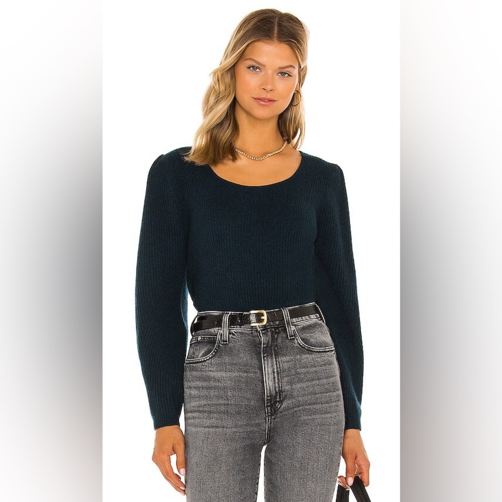 White + Warren Dark Green Cashmere Sweater